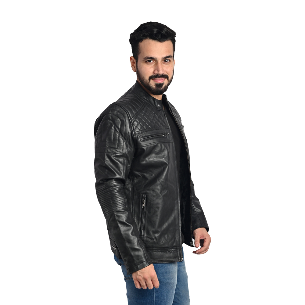 Mens Genuine Leather Jacket | TLJP12BLK | Black – Taj Leather