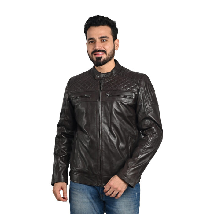 Mens Genuine Brown Leather Jacket – KANPUR LEATHER Handicraft producer  company limited