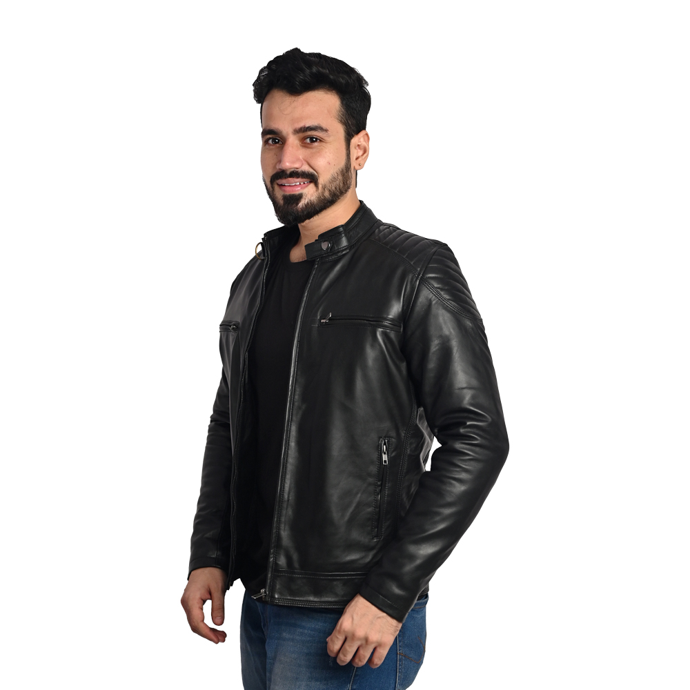 Mens Genuine Leather Jacket | TLJP22BLK | Black – Taj Leather