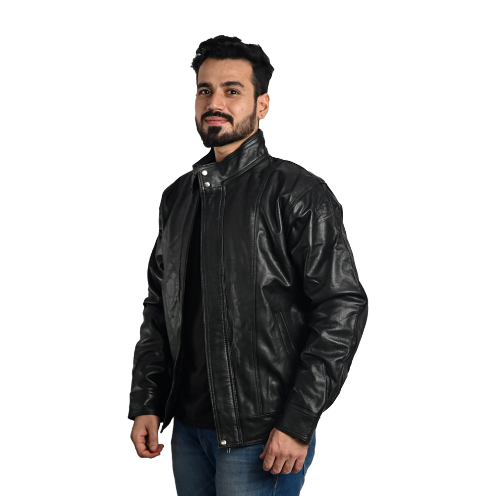 Mens Genuine Leather Jacket | TLJP57BLK | Black – Taj Leather